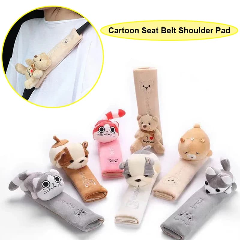 1 pz spallina per cintura di sicurezza per auto cartone animato spallina per auto protezione per cintura di sicurezza in peluche regolabile per accessori interni auto