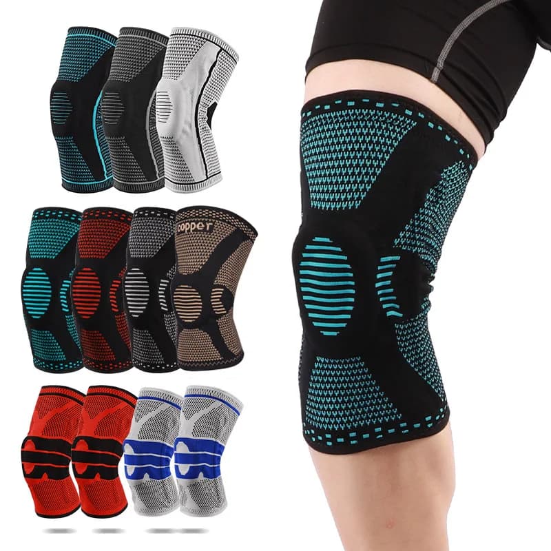 1 pz protezione di supporto per ginocchiera a compressione professionale per sollievo dall'artrite dolori articolari ginocchiere sportive corsa basket