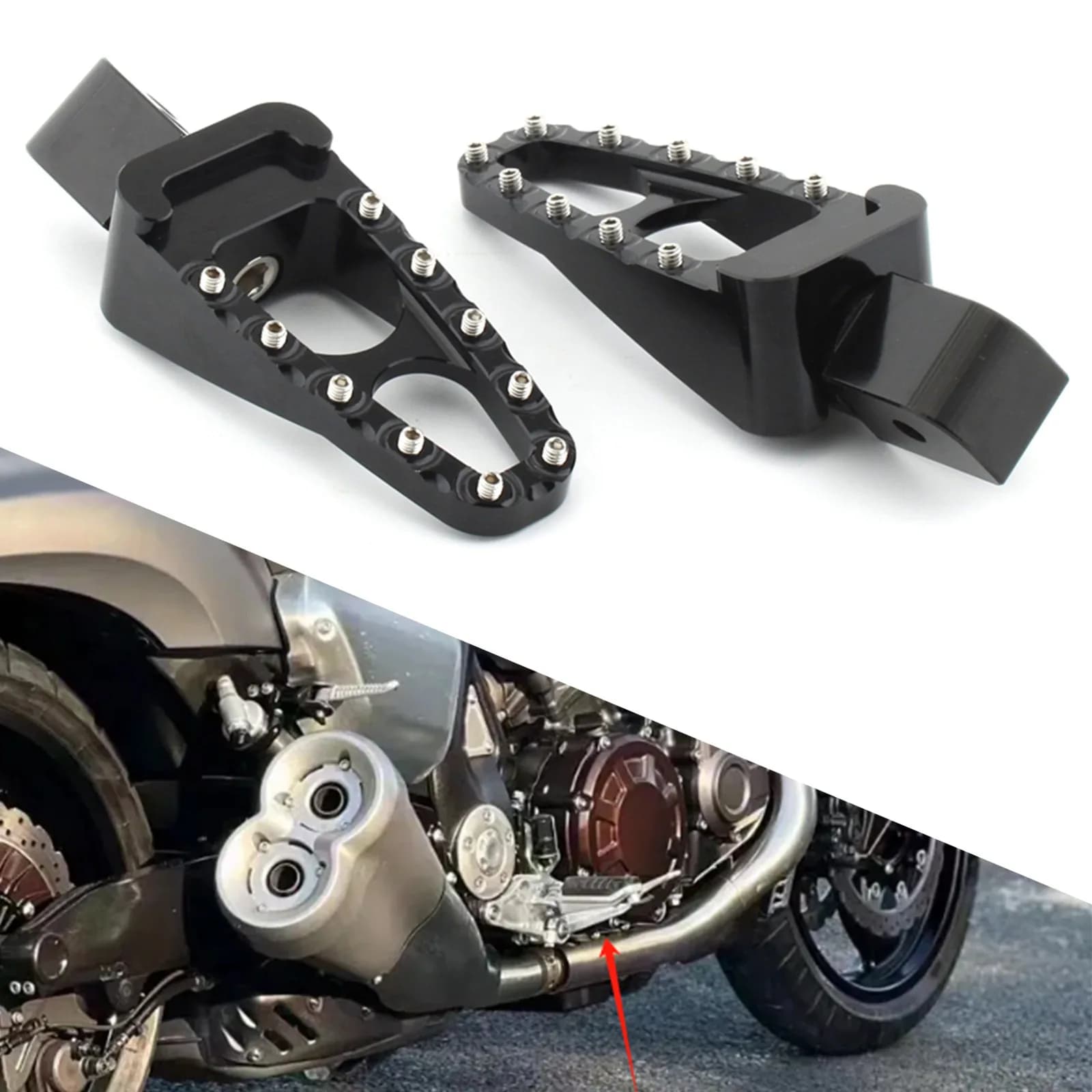 Pedali poggiapiedi antisommossa per pedana moto per Yamaha R6 R1 MT-01 MT-03 FZS1000
