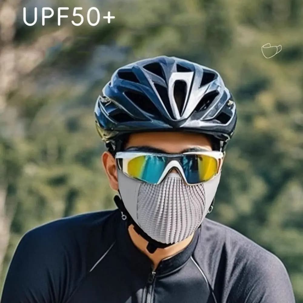 Protezione solare Sciarpa per il viso Maschera da ciclismo in seta di ghiaccio Estate Tinta unita Copertura per il viso Protezione per gli occhi Protezione UV Maschera per il viso Gini Sport