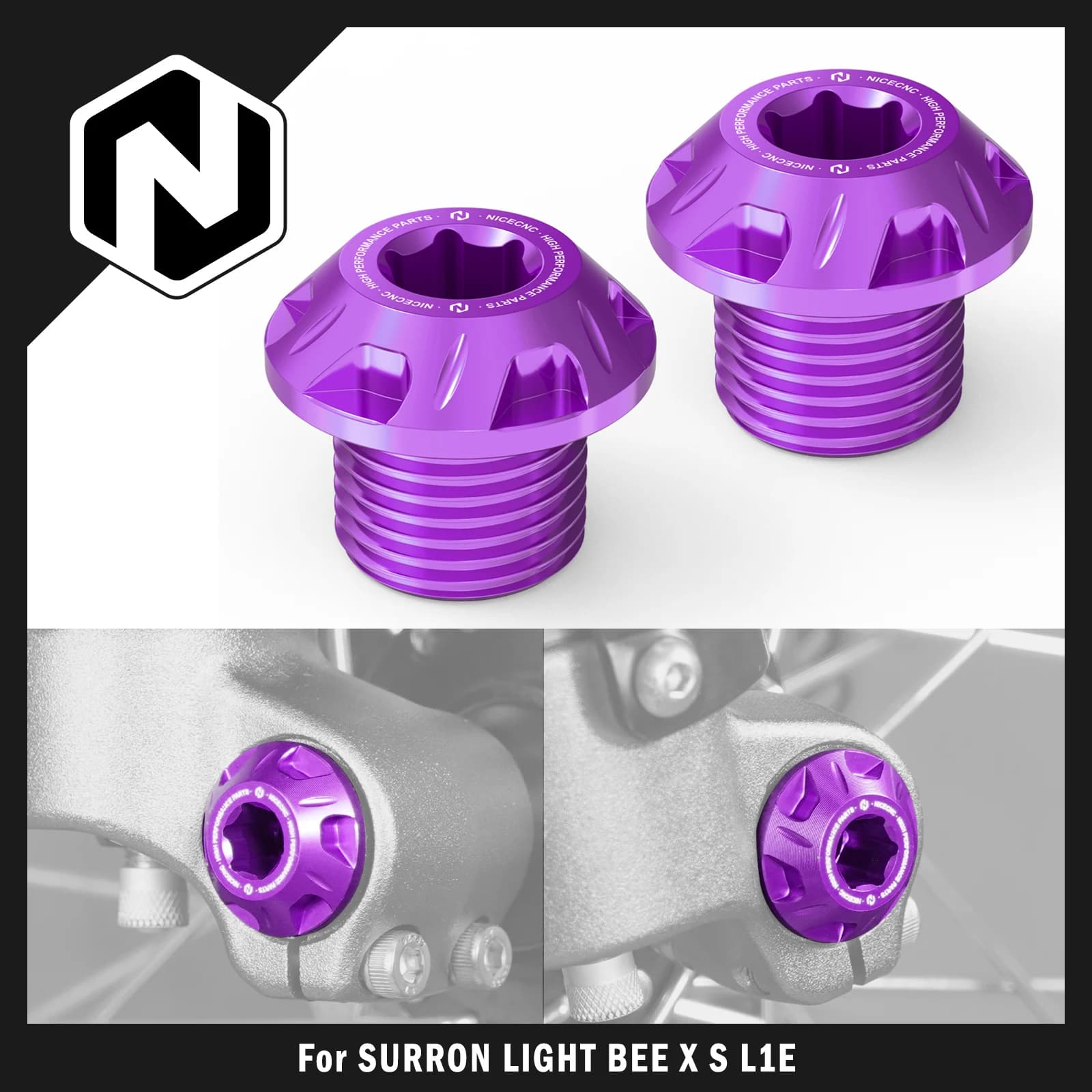 NICECNC Per Surron Light Bee X Asse Ruota Anteriore Bullone Viti Per Sur-Ron Light Bee S L1E Per Segway X160 X260 Elettrico Dirt Bike