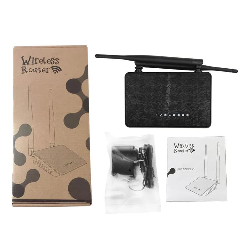 Router wireless 300Mbps Ripetitore Wifi 2.4Ghz Router Wifi Extender wifi LAN WAN con 2 pezzi Antenna per casa/ufficio/TV