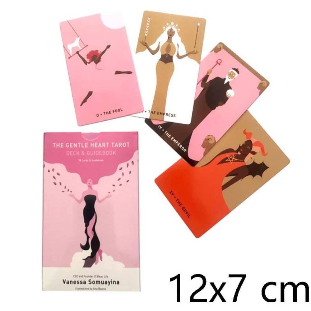 Manuale di carta per giochi di carte con mazzo di tarocchi a forma di cuore delicato da 12 x 7 cm