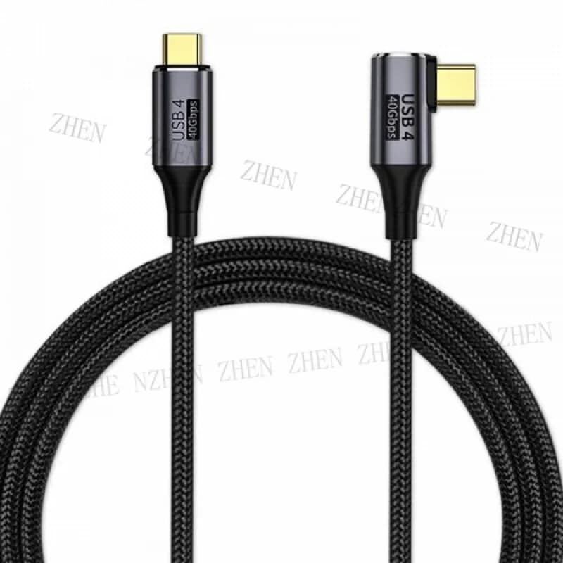 Y Y 90 gradi Type-C 100W USB 4.0 Cavo dati Cavo di ricarica rapido Caricatore ad angolo retto