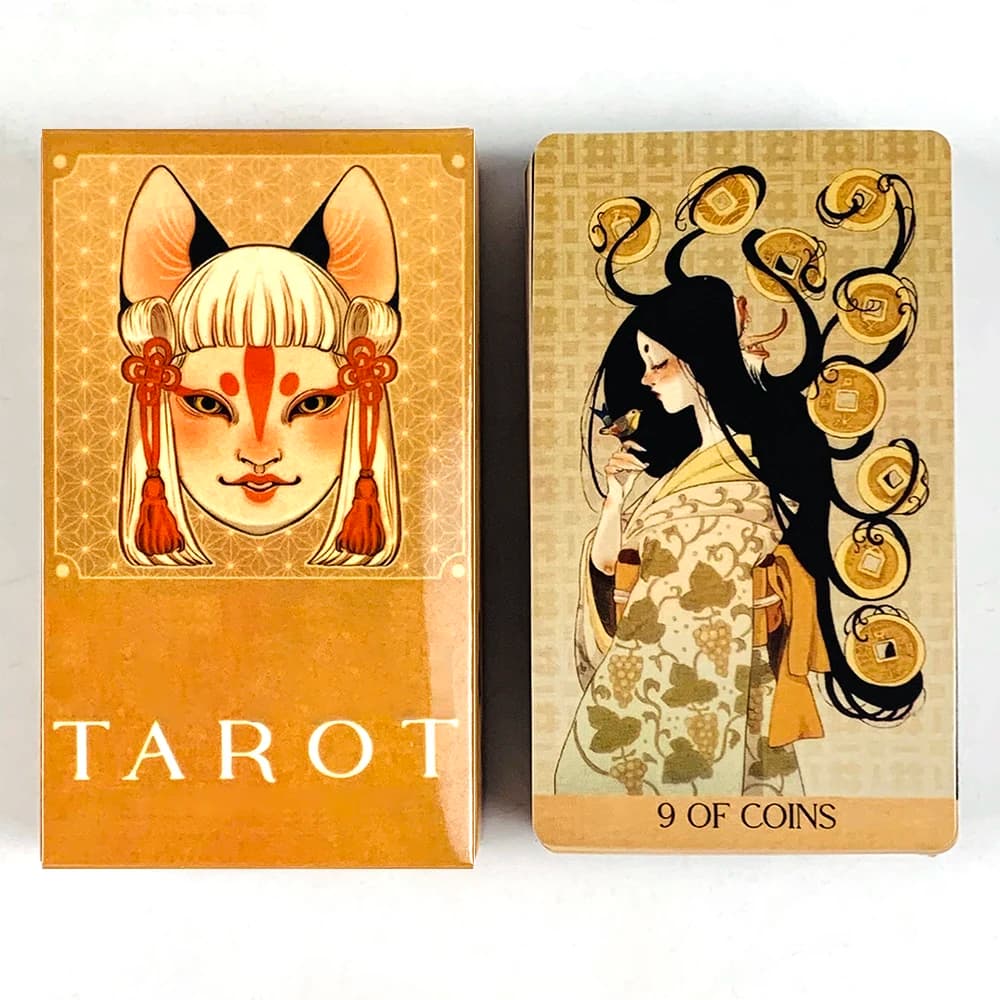 Mazzo di tarocchi di vendita caldo 78 pezzi Carte dei tarocchi di alta qualità Gioco da tavolo classico per previsione e divinazione, regalo di Halloween e Natale