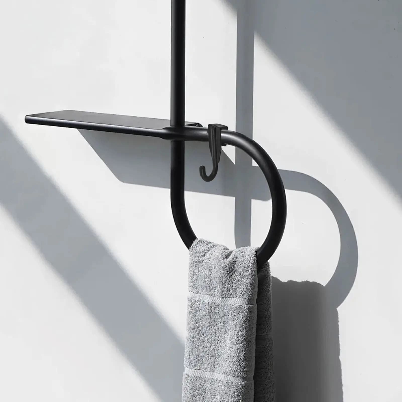 Plastic hook to hang over the door for square tubes, microwave holders, space saving multipurpose clothes hangers, towels and versatile clothes