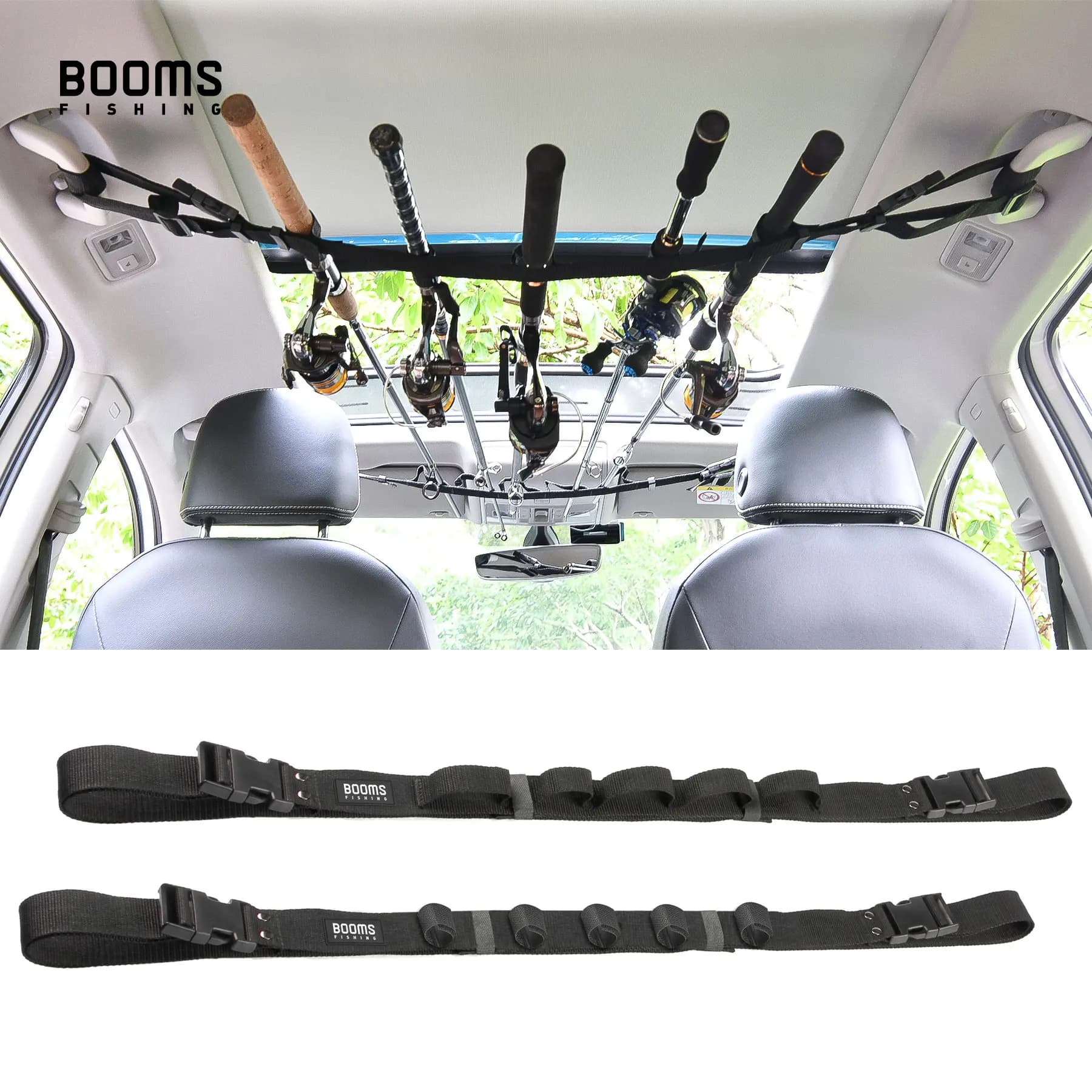 Booms Fishing VRC Vehicle Candle Holder Belt with Waist Suspenders Wrap Fishing Equipment Boxes Tool Box Accessories
