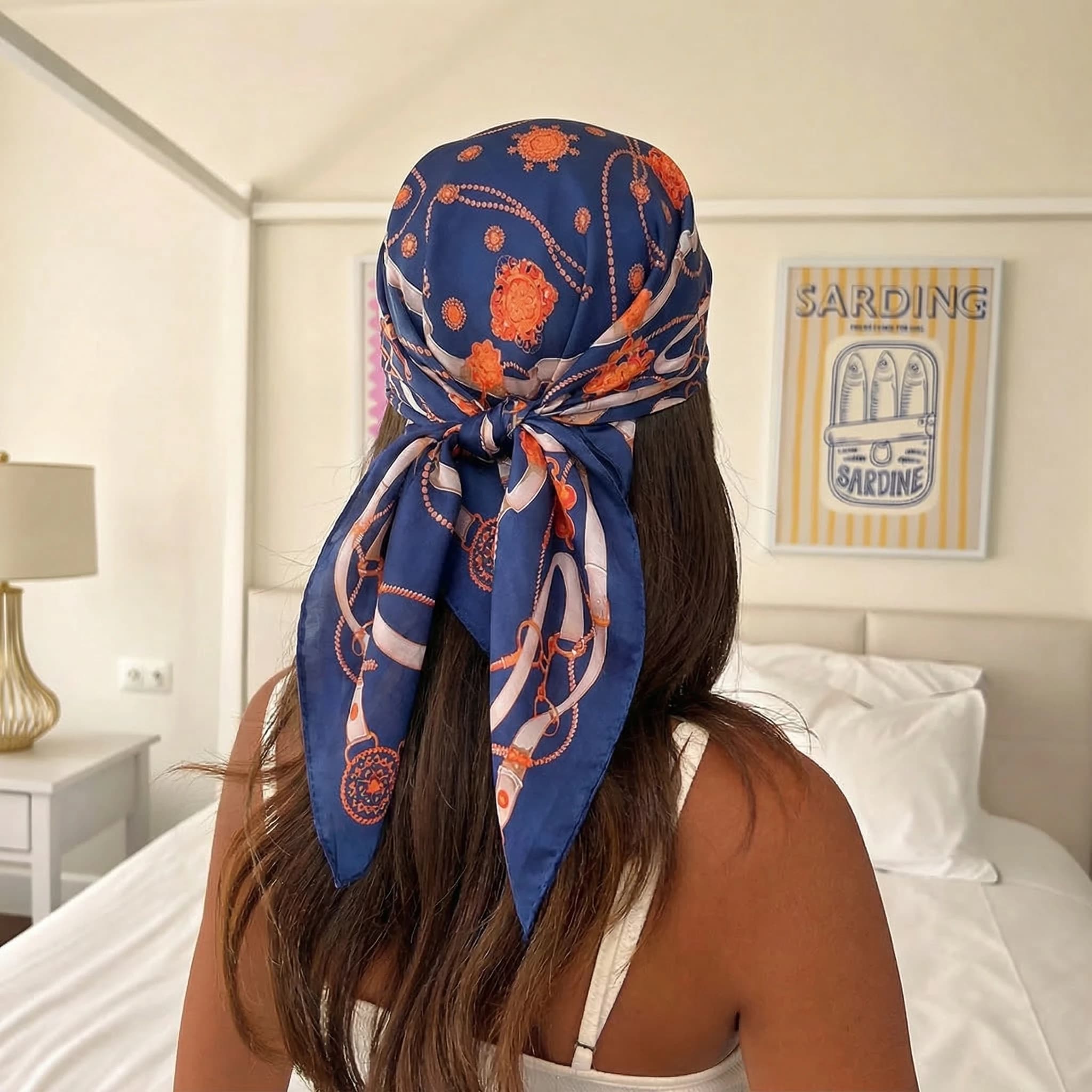 Nuovo Foulard Quadrato in Seta da 70 cm, Sciarpa da Donna in Raso, Hijab, Fascia per Capelli, Sciarpa da Polso, Lussuoso Fazzoletto per la Testa, Echarpe