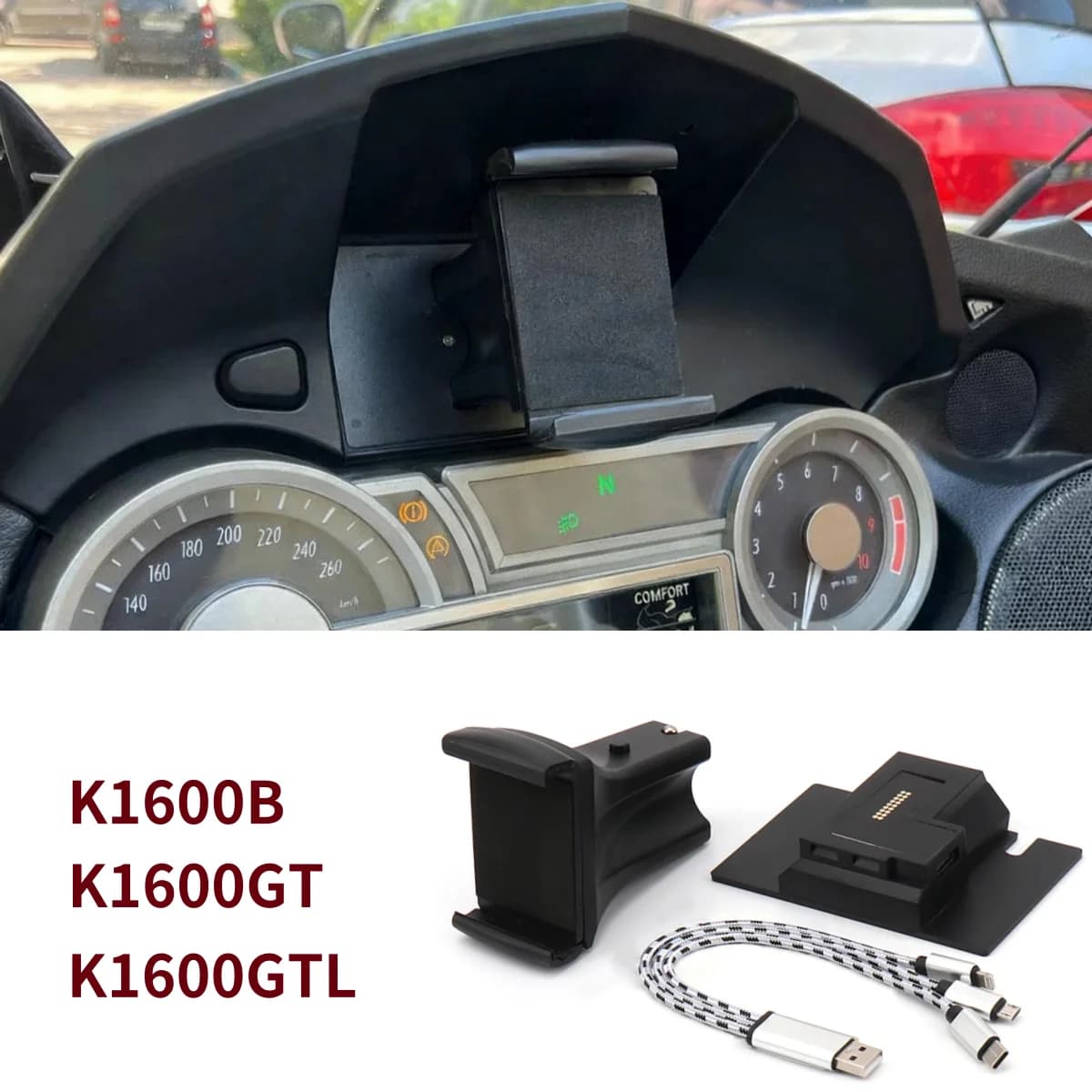 K 1600 B GT GTL Moto Supporto Del Telefono Staffa di Navigazione GPS Del Basamento di Montaggio Per BMW K1600B K1600GT K1600GTL 2011-2020 Antiurto