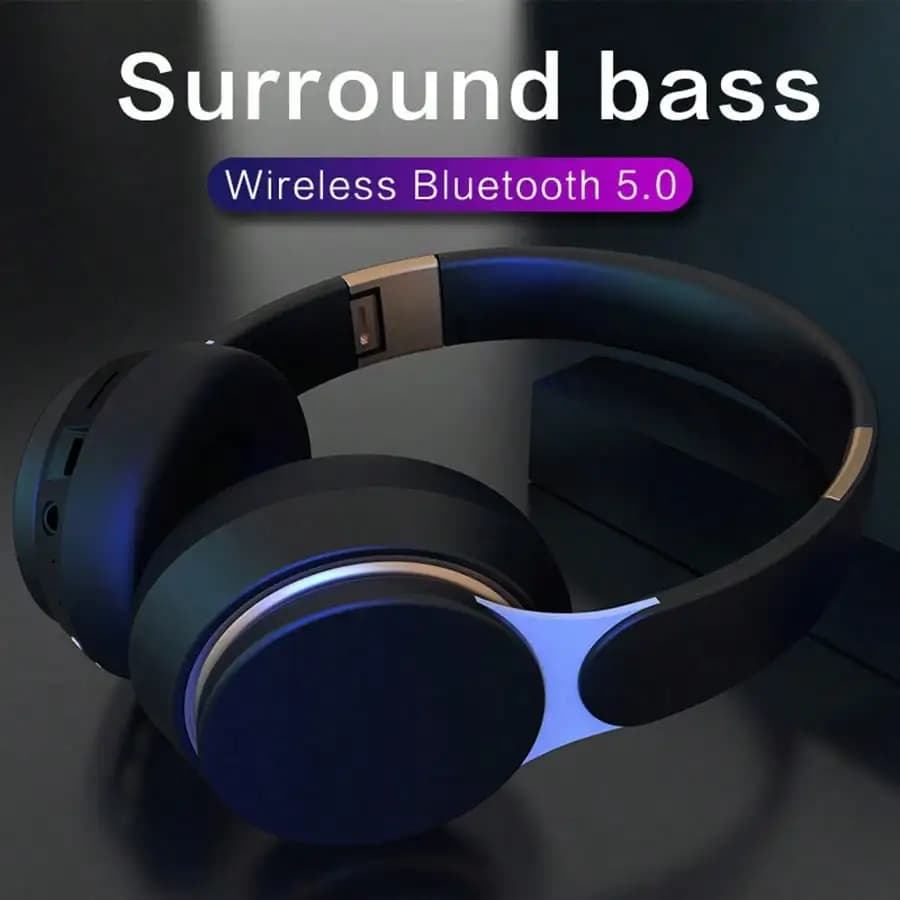 Wireless Over Ear Headphones, Portable Bluetooth Headphones, Foldable Headsets With Mic, FM Radio, 3.5MM AUX Cable, Soft-Earpads, For Travel Home Office Cellphone PC