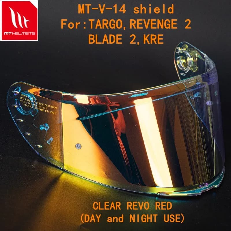 Visiera per Casco MT-V-14 Compatibile con MT RAPID PRO BLADE 2 SV REVENGE 2 TARGO, Visiera per Casco Moto
