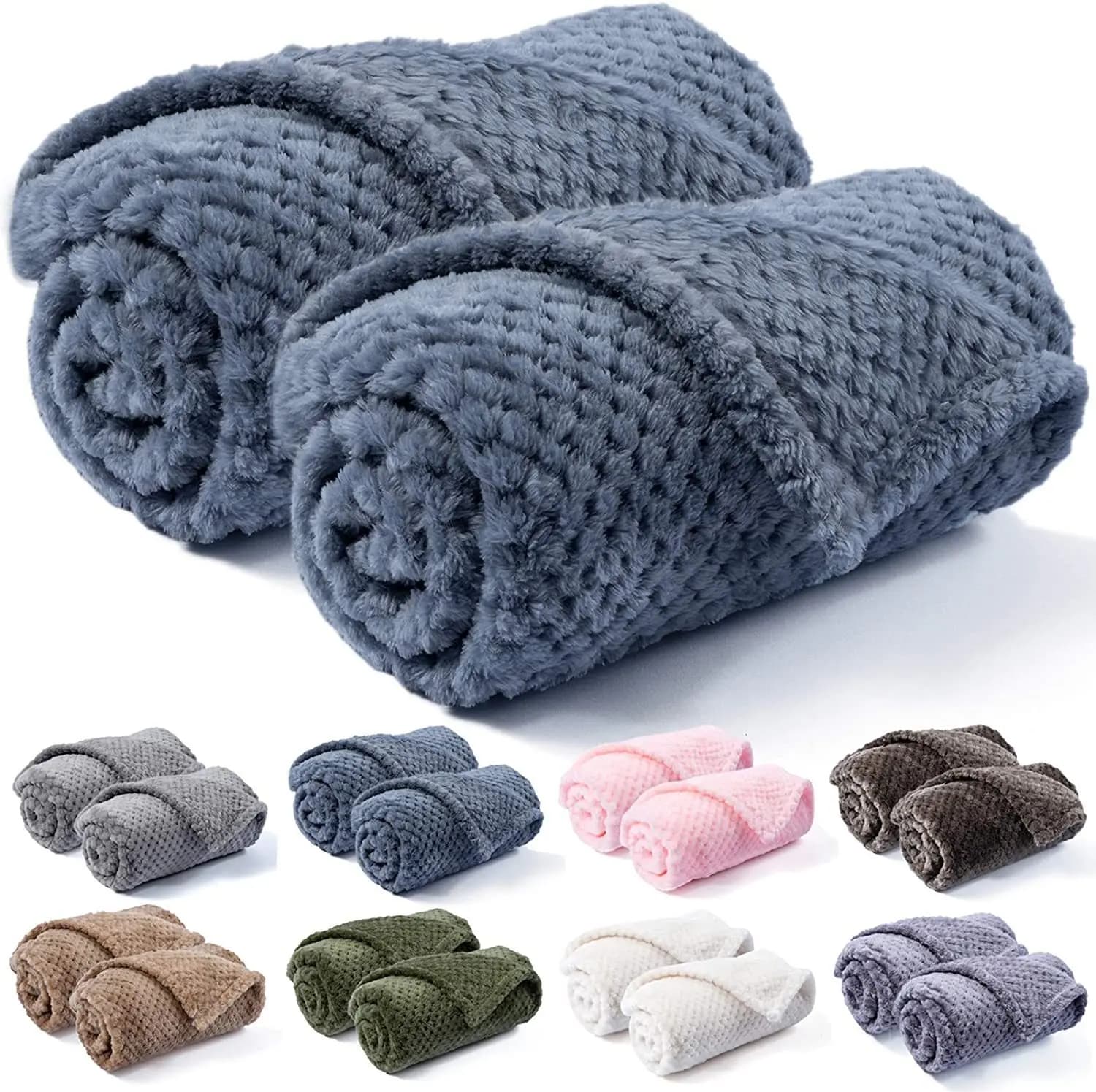 70*100cm Mini coperta di flanella in morbido pile copriletto in peluche tinta unita per divano letto animali domestici coperte a quadri