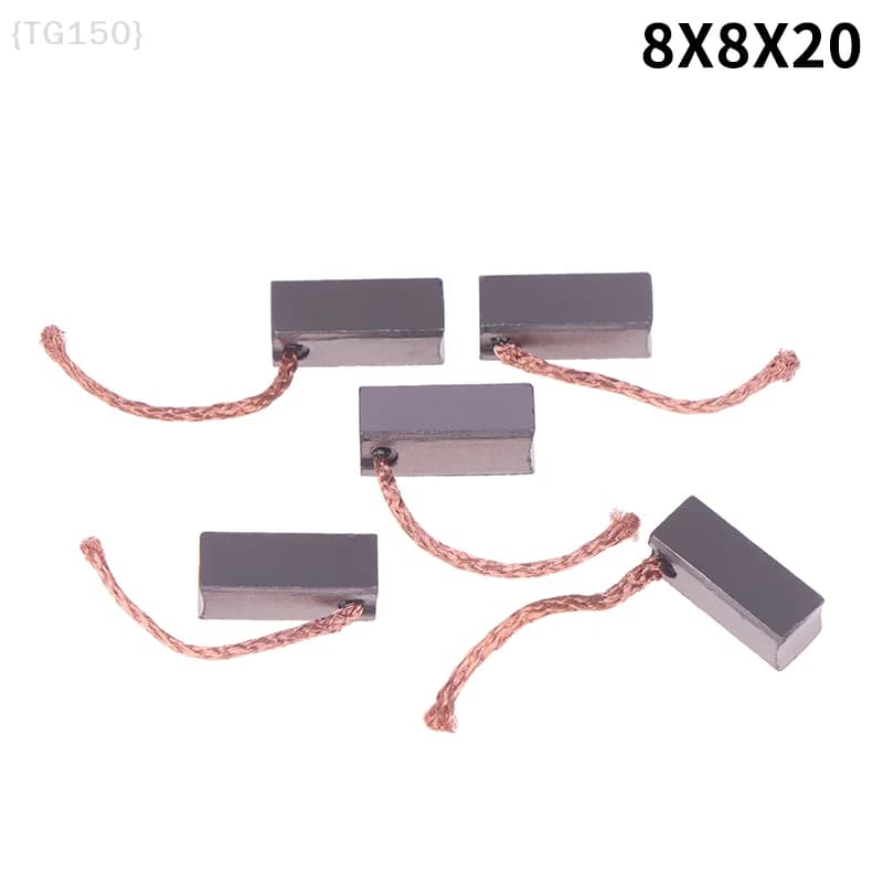 【F2-TG150】5 spazzole in carbone per la sostituzione della spazzola del motore elettrico del ventilatore del riscaldatore dell'auto (8*8*20mm)