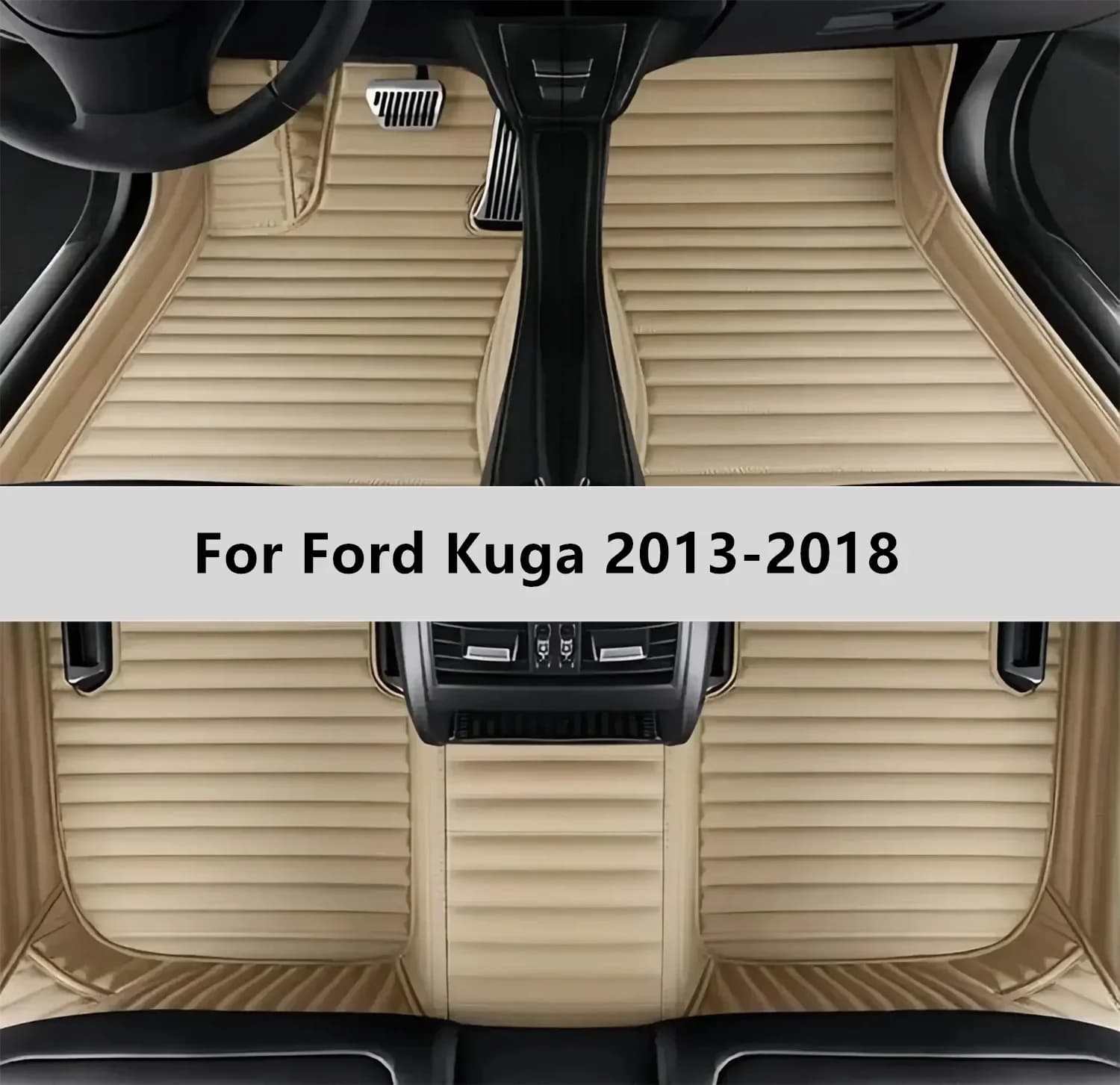 Tappetini per auto personalizzati per Ford Kuga 2013-2018 Tappetino per auto Accessori per tappetini per auto Uomo Donna Accessori interni