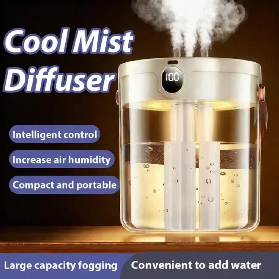 Umidificatore per tutta la casa, umidificatore multifunzionale, nebbia fredda delicata, aria idratante, tecnologia silenziosa, adatto per la riparazione