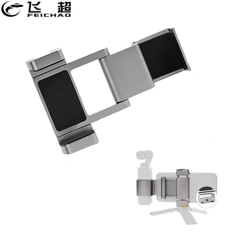FEICHAO Phone Clip Clamp Bracket Smartphone Holder for DJI Osmo Pocket /Pocket 2 Gimbal Camera with Cold Shoe for Mic Fill Light