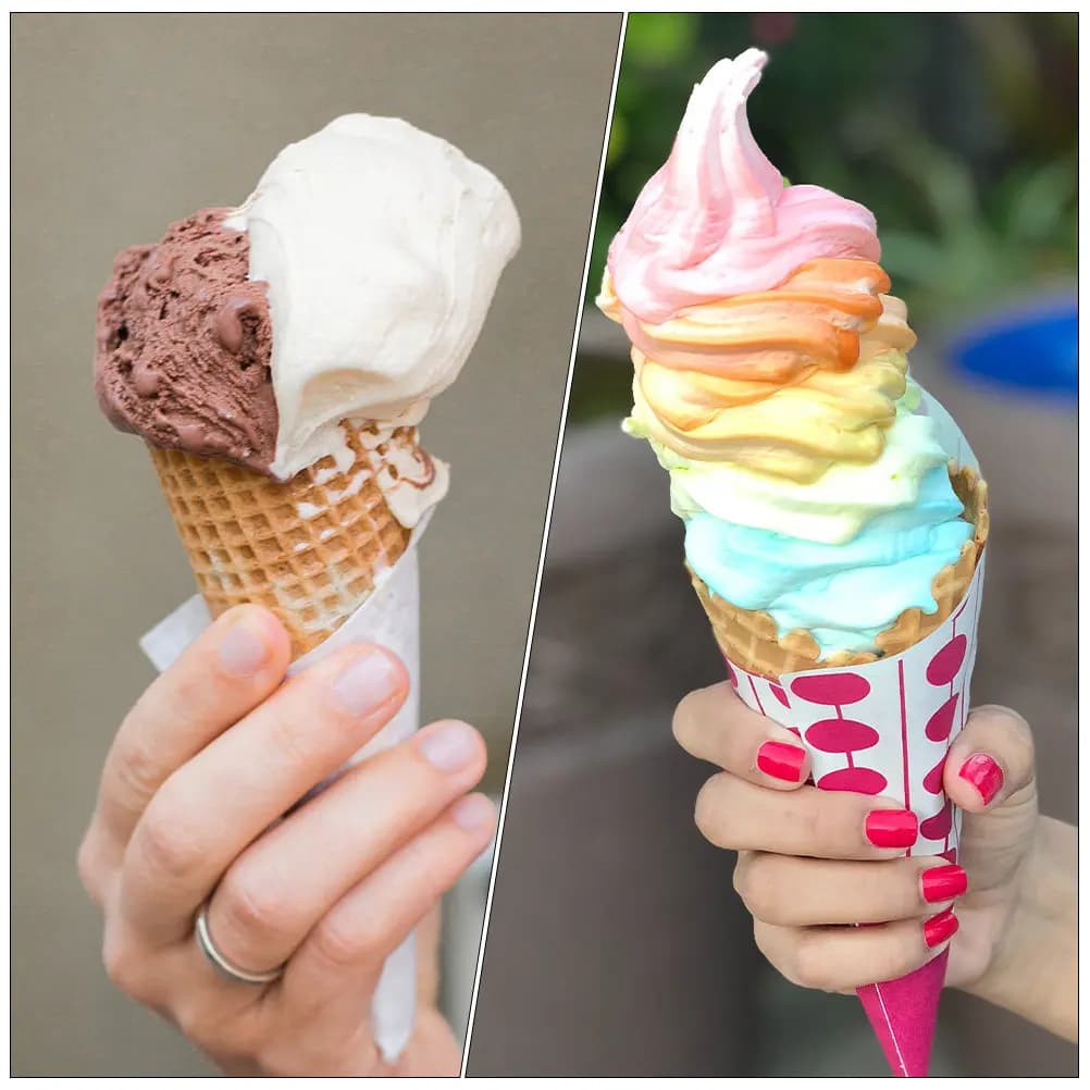 Set di 3 Stampi per Coni Gelato Premium, Rullo per Coni Waffle con Bordo Liscio, Facile da Usare, Stampo per Gelato Fai-da-Te, Utensile da Cucina per Pasticceria