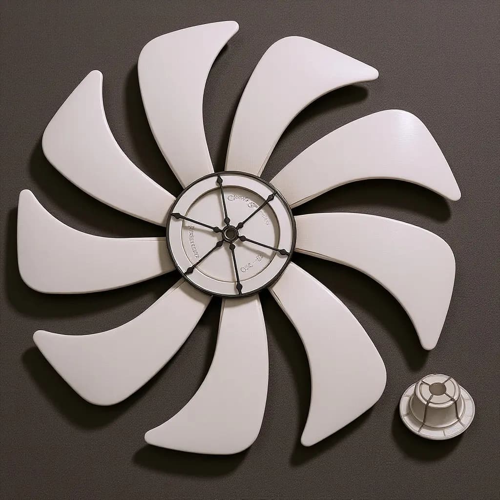 Parte di ricambio per pale del ventilatore, per ventilatore elettrico da tavolo, struttura in plastica resistente, resistenza alle alte temperature, ottima fattura