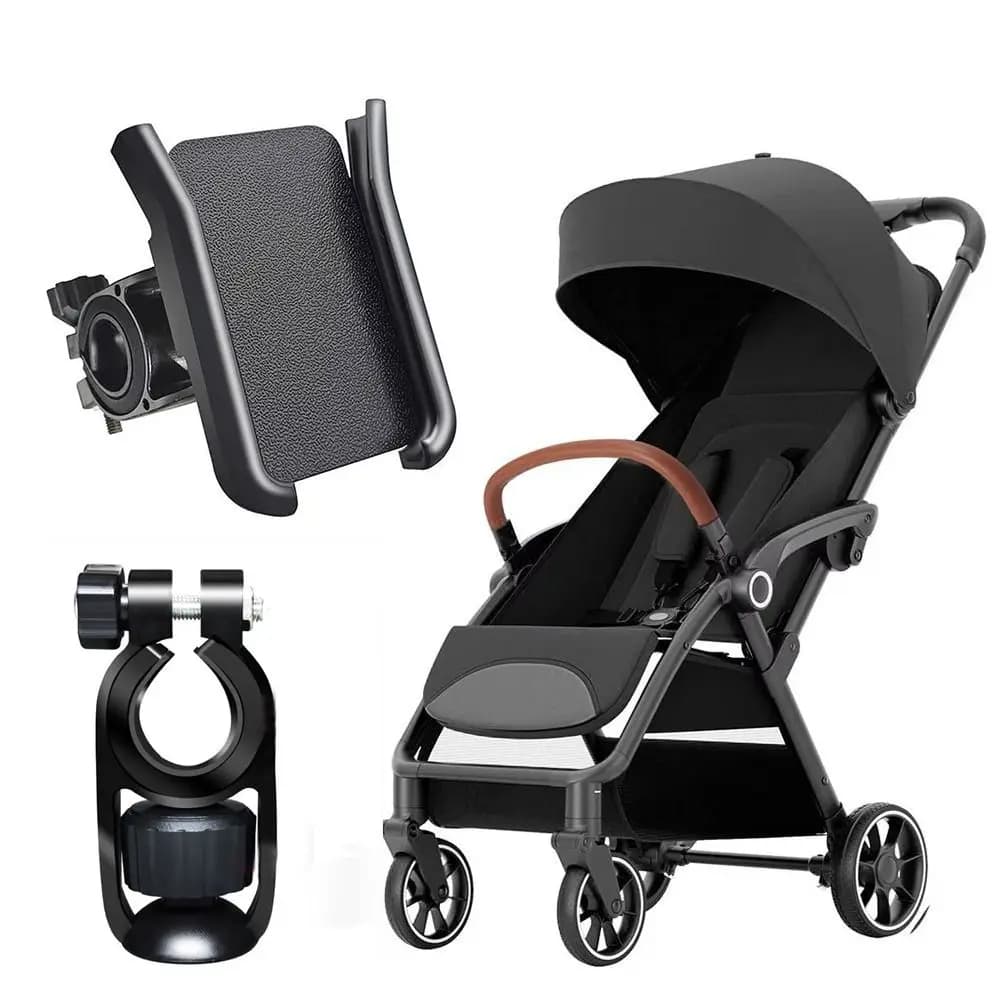 Supporto per cellulare per passeggino 360 ° Supporto Girevole per Telefono da Passeggino, Antiurto, Supporto per Cellulare a Mani Libere, Accessori per Passeggino