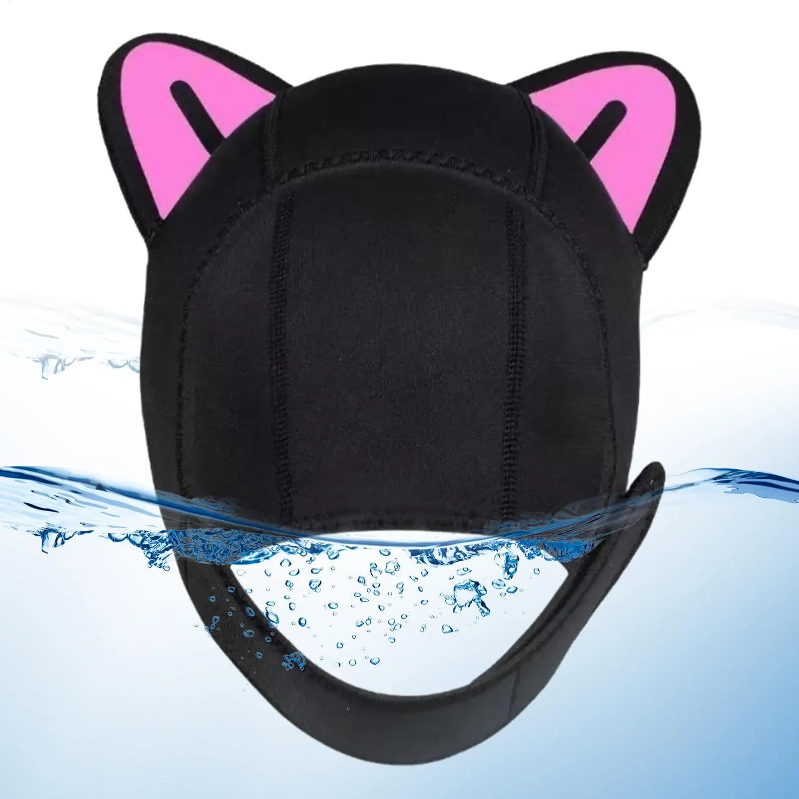 Cappello da Immersione Sexy con Orecchie da Gatto, Cappuccio in Neoprene con Design a Orecchie di Gatto, Copricapo per Immersioni, Cappello Impermeabile con Orecchie da Gatto