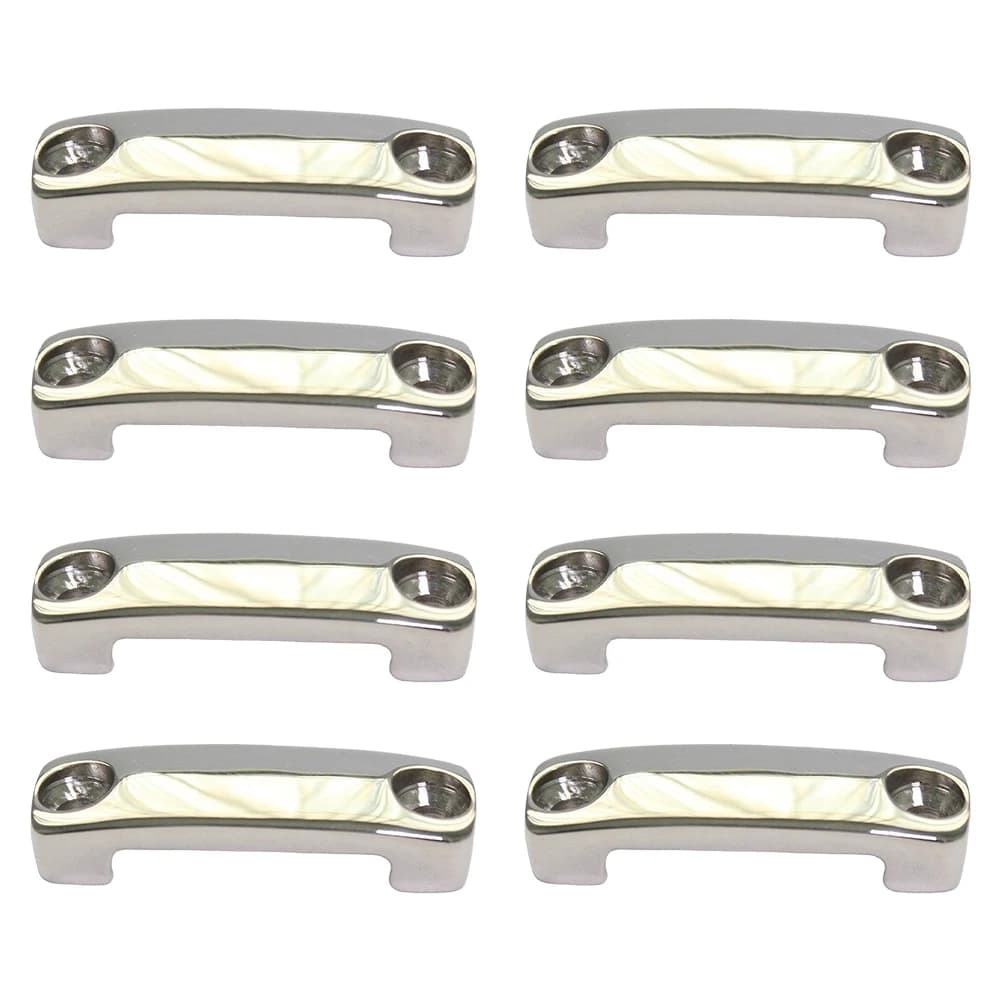 8Pcs Boat Deck Fitting Fender Lock Eye Strap Loop Tie Down Anchor Rope 316 Stainless Steel Top Strap Eyelet For Yacht For Kayaks