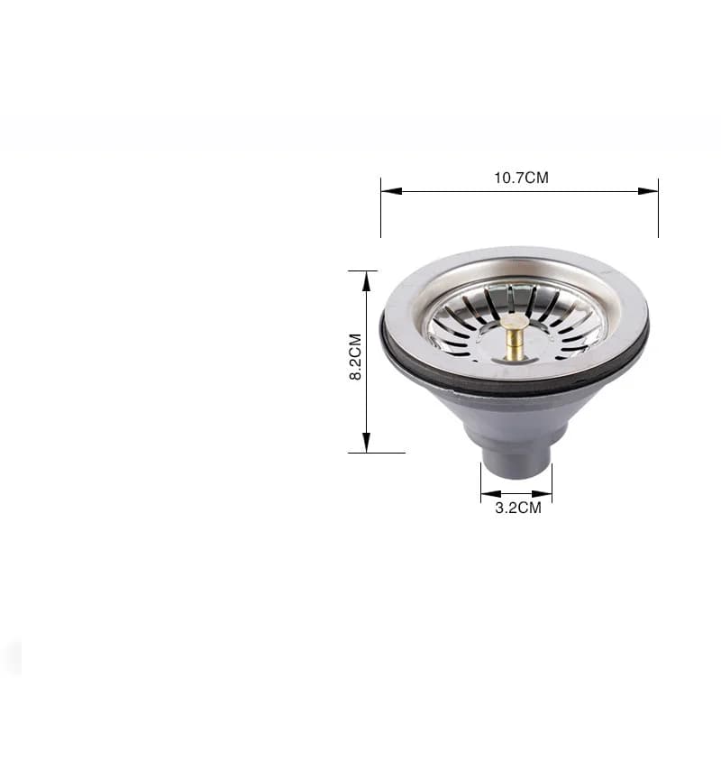 Caravan Lavello Scarico Filtro Lavello Scarico Uscita 1.1/4 " - 3/4" Foro Tappo Dritto Cestello Catcher Cibo Per Camper Camper