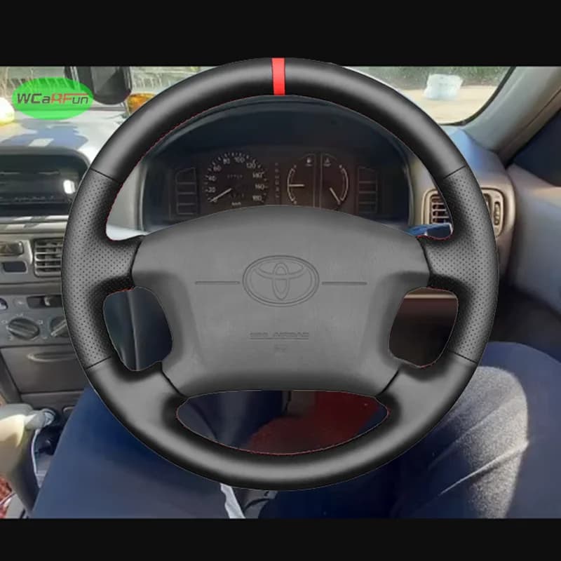 Car Steering Wheel Cover Leather Trim Steering Wheel Braid for Toyota 4Runner Camry Corolla Sienna Tundra SR5