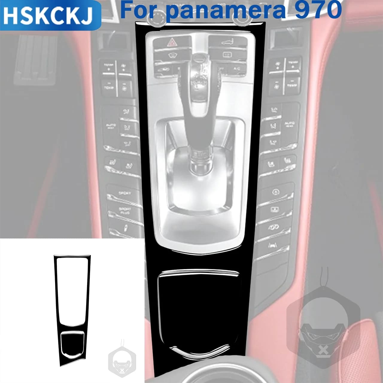Per Porsche Panamera 970 2010-2016 Accessori Interni Auto in Piano Black, Adesivo Decorativo per Pannello Multimediale di Controllo Centrale