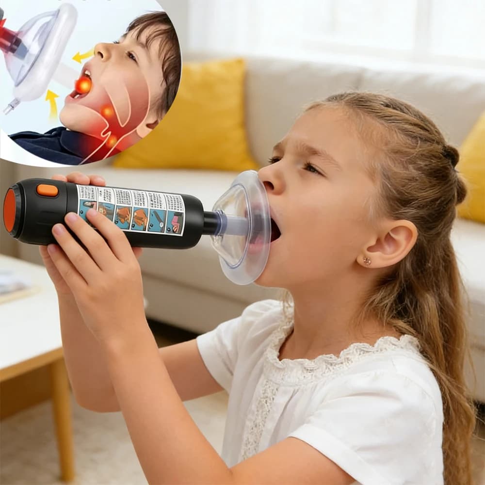 Dispositivo Anti-Soffocamento di Emergenza, Maschera di Soccorso per Bambini e Adulti con 3 Maschere, Kit di Pronto Soccorso Portatile per Casa
