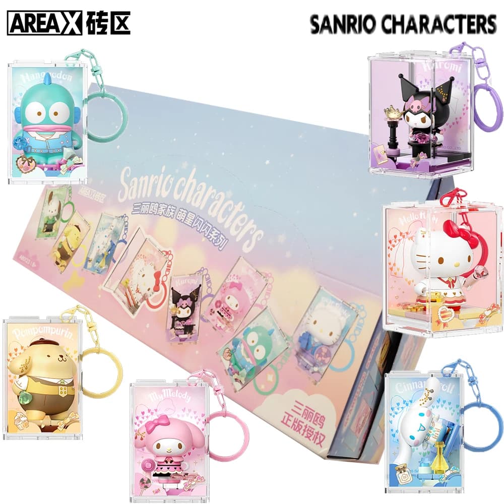 AREA-X Sanrio Characters Blind Box Ufficiale - Ciondolo Carino Hangyodon Kuromi My Melody - Modellino da Collezione, Accessori, Regali Festivi