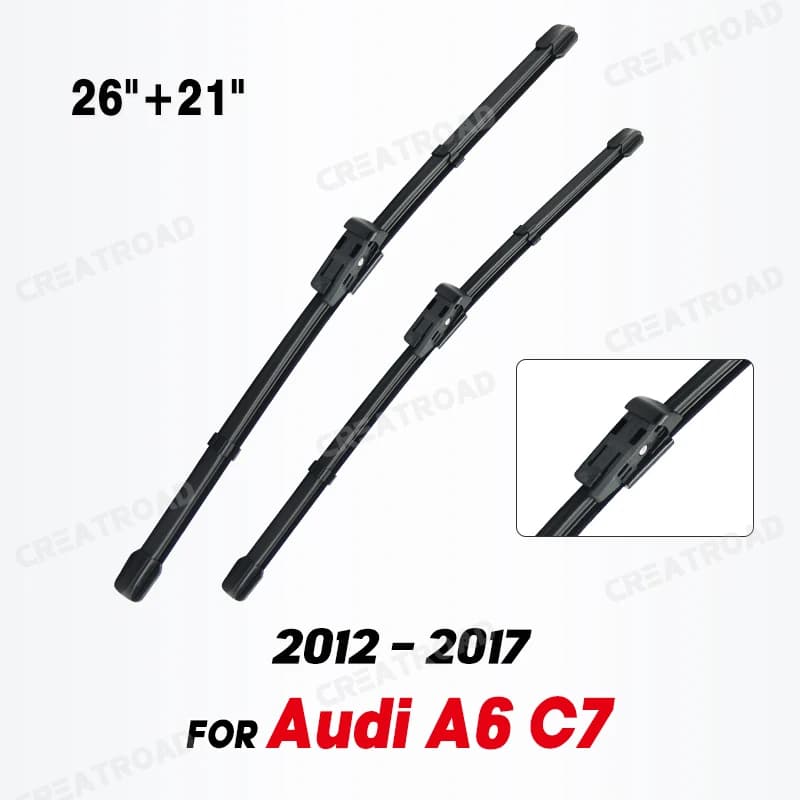Tergicristallo LHD Set di spazzole tergicristallo anteriori per Audi A6 C7 2012 - 2017 Parabrezza Parabrezza Finestra pulita Spazzole antipioggia per auto 26 "+ 21"