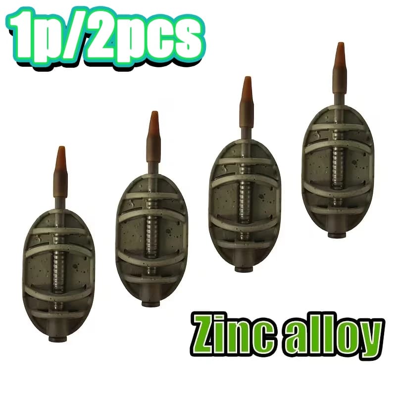 Method Feeder Inline, Peso per Esche in Lega di Zinco a Corpo Corto per Montature da Pesca alla Carpa