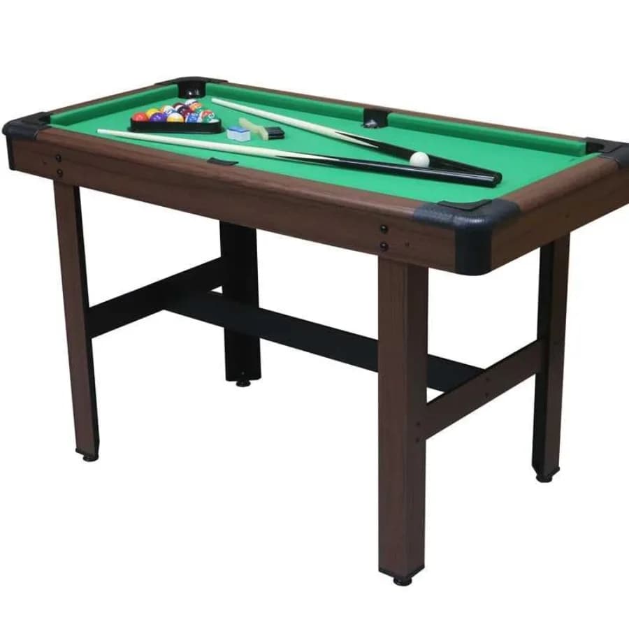Tavolo da Biliardo in Legno da 48 Pollici con 16 Biglie, 2 Stecche, 2 Gessetti e Spazzola, Mini Tavolo da Snooker