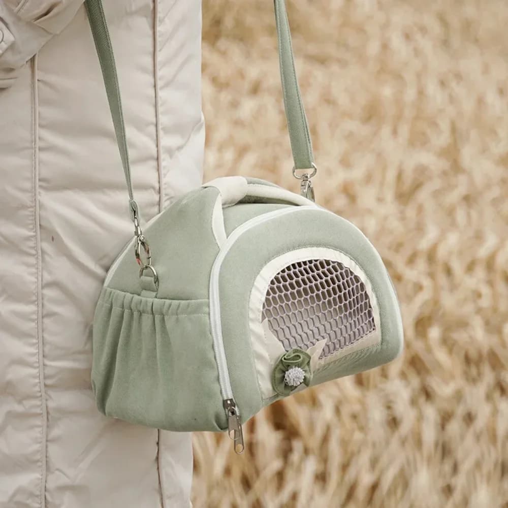 Hamster Small Pet Carrier Bag Breathable Comfortable Guinea Pig Rabbit Hedgehog Breathable Pet Bag Pet Travel Tote Bag