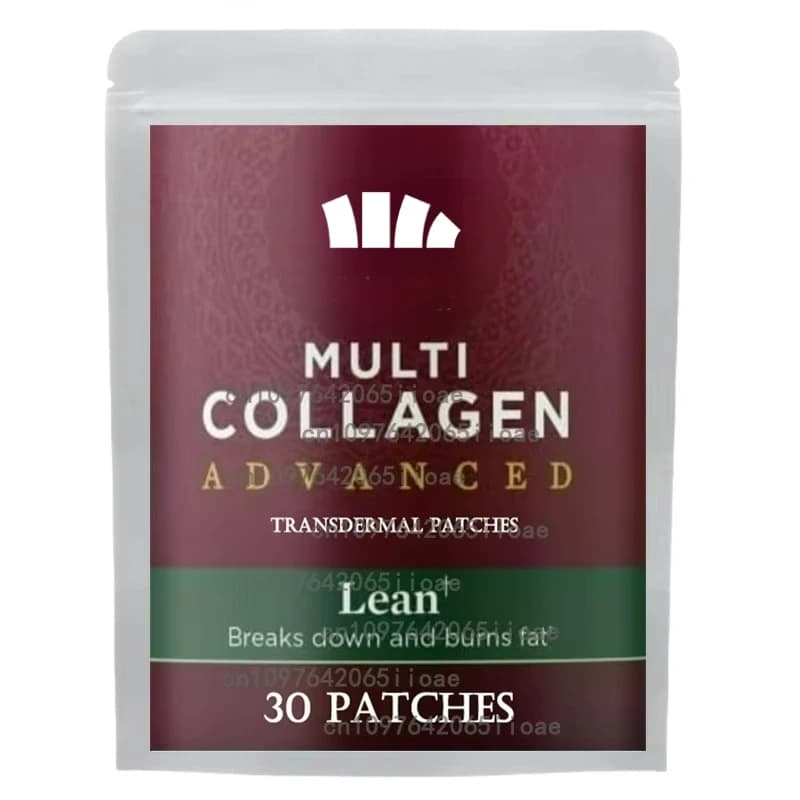 Multi Collagen Plus Transdermal Patches with Probiotics, Hydrolyzed Collagen Peptides Supports Healthy Weight Loss 30 Patches