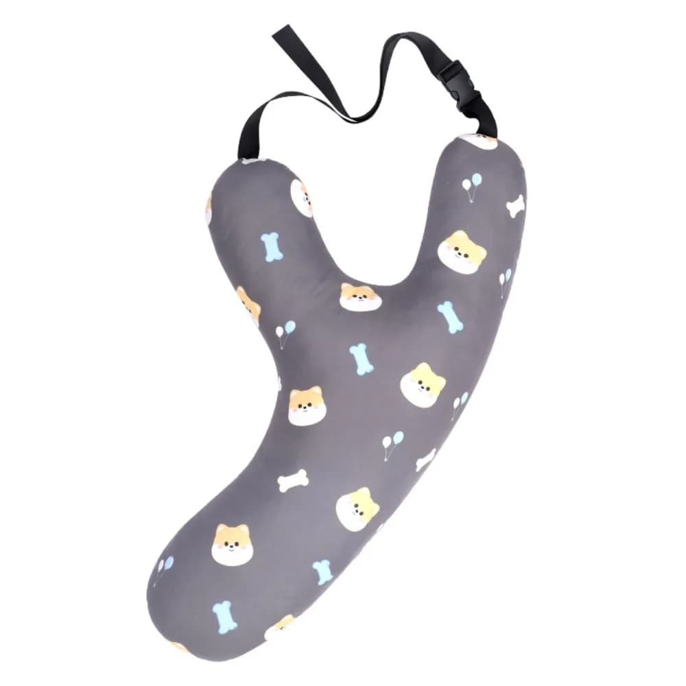 Cartoon Y-shaped Car Pillow for Kids Head Support Adjustable Car Headrest Comfort Removable Child Sleeping Pillow Travel