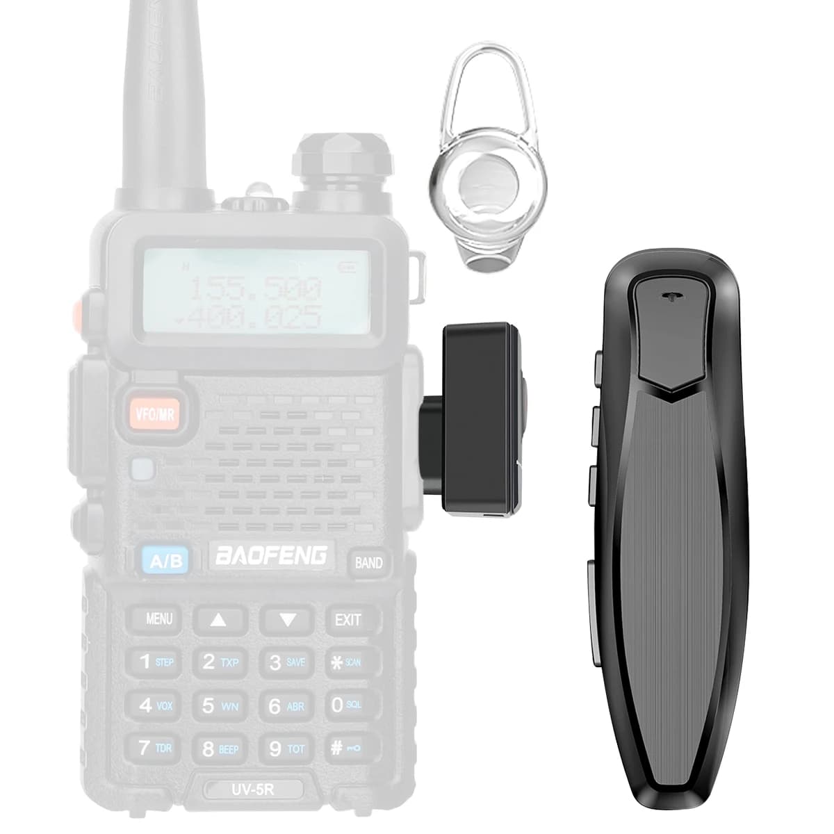 ABBREE Walkie Talkie Wireless Bluetooth PTT Headset Headset Vivavoce Push K For Baofeng UV-5R Mini BF-888S Quansheng UV K5