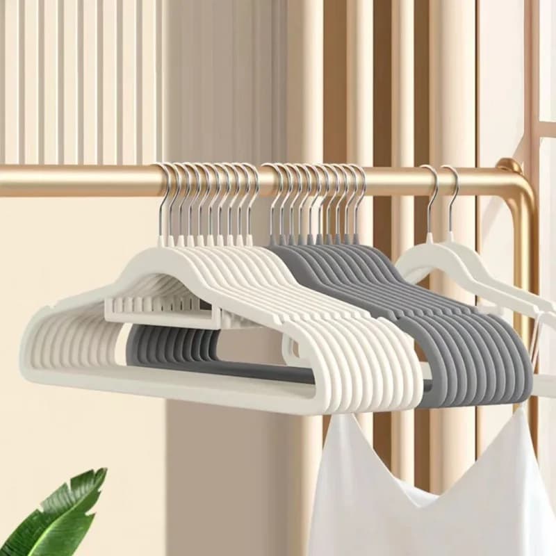10/20pc antiscivolo floccaggio appendiabiti dormitorio vestiti asciugatura vestiti per adulti stendibiancheria per uso domestico vestiti spessi supporto rack