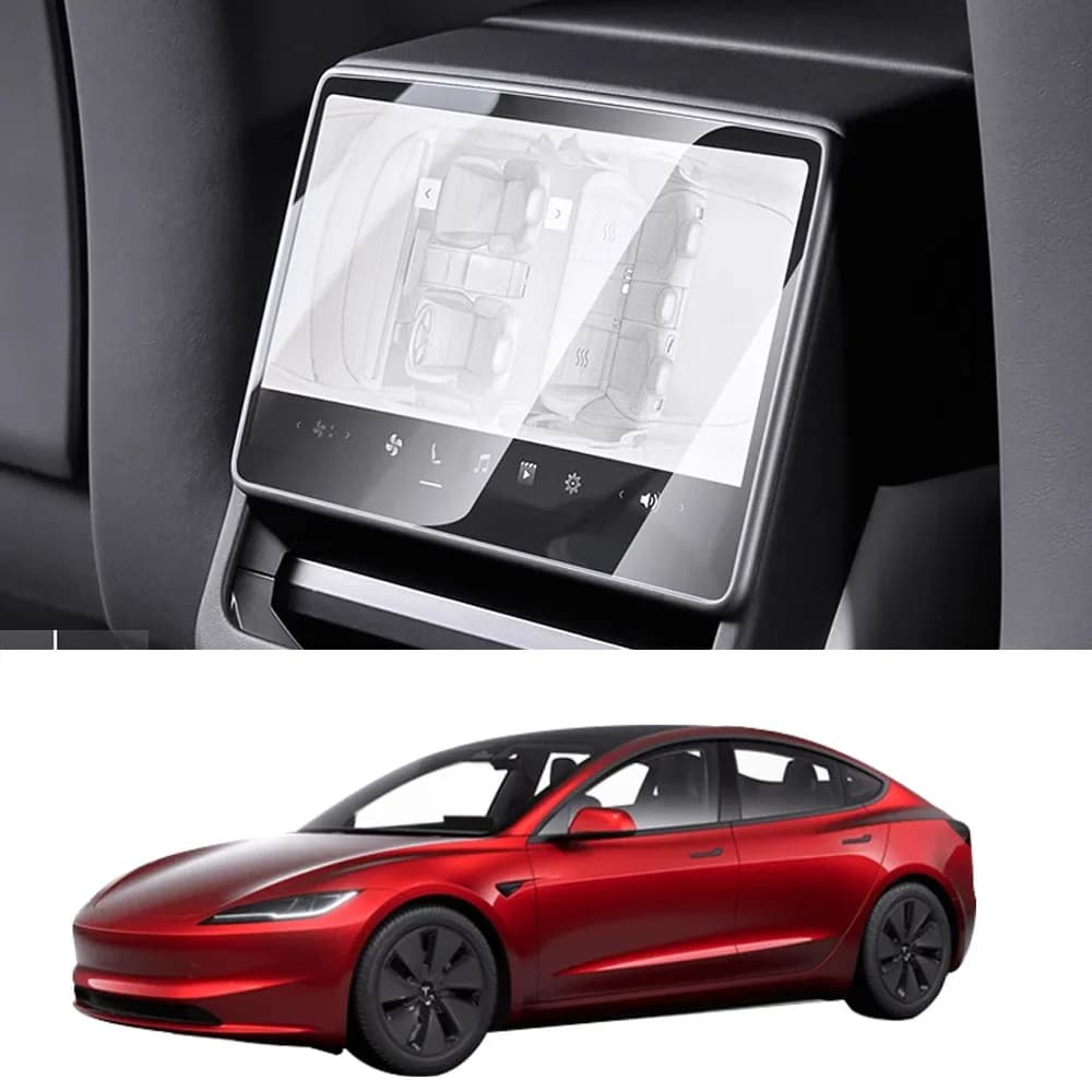 Pellicola Protettiva in Vetro Temperato per Auto Tesla Model 3 Highland Model Y Juniper 2024 2025, Schermo Touch per Controllo Centrale Posteriore