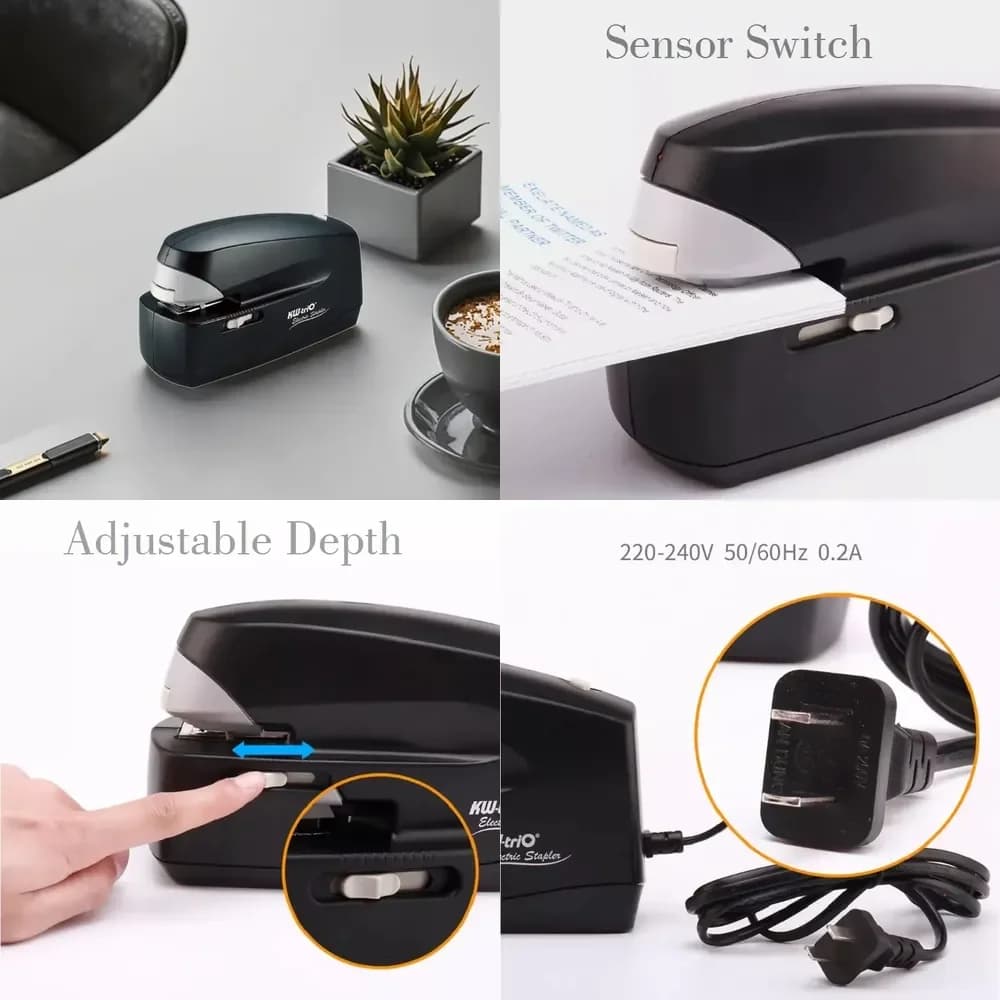 220v Portable Intelligent Induction Electric Stapler Heavy-Duty Labor-Saving 5990 Automatic Made of Durable Plastic