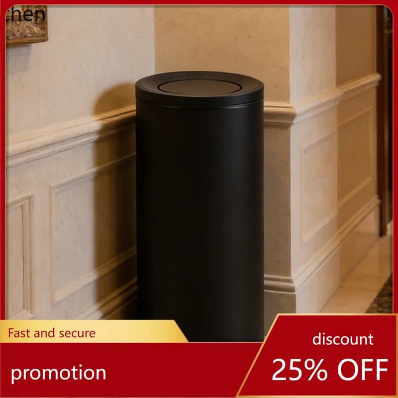 Hxl stainless steel flip-top trash can - commercial grade for public spaces, hallways, and aisles
