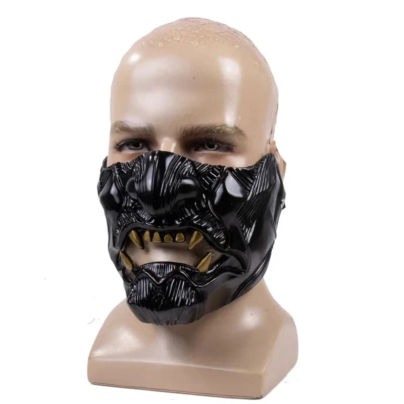 2026 Game Ghost of Tsushima mask Half Face Jin Samurai Cosplay Resin Halloween Party TQJHC