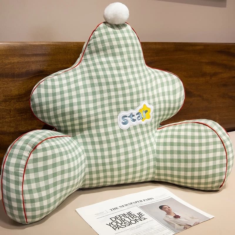 Cuscino a forma di stella per adulti, decorazione per la casa, supporto lombare, morbido peluche per divano, sedia, ufficio, auto, letto