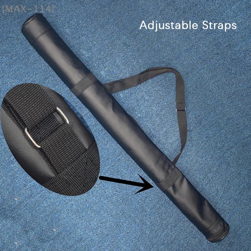 【MAX114M3】Borsa Porta Stecche da Biliardo Pieghevole 1/2 in Pelle Sintetica - Custodia Portatile a Tracolla per Stecche e Accessori da Biliardo
