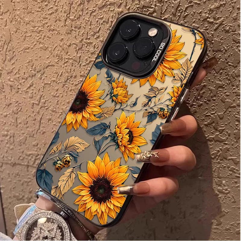 Hard sunflower case for Xiaomi POCO X6 X5 X3 NFC F3 F4 GT F5 F6 M6 Pro 4G M5S C65 Mi 13T 12T 14 13 12 11 Lite 5G NE Cover