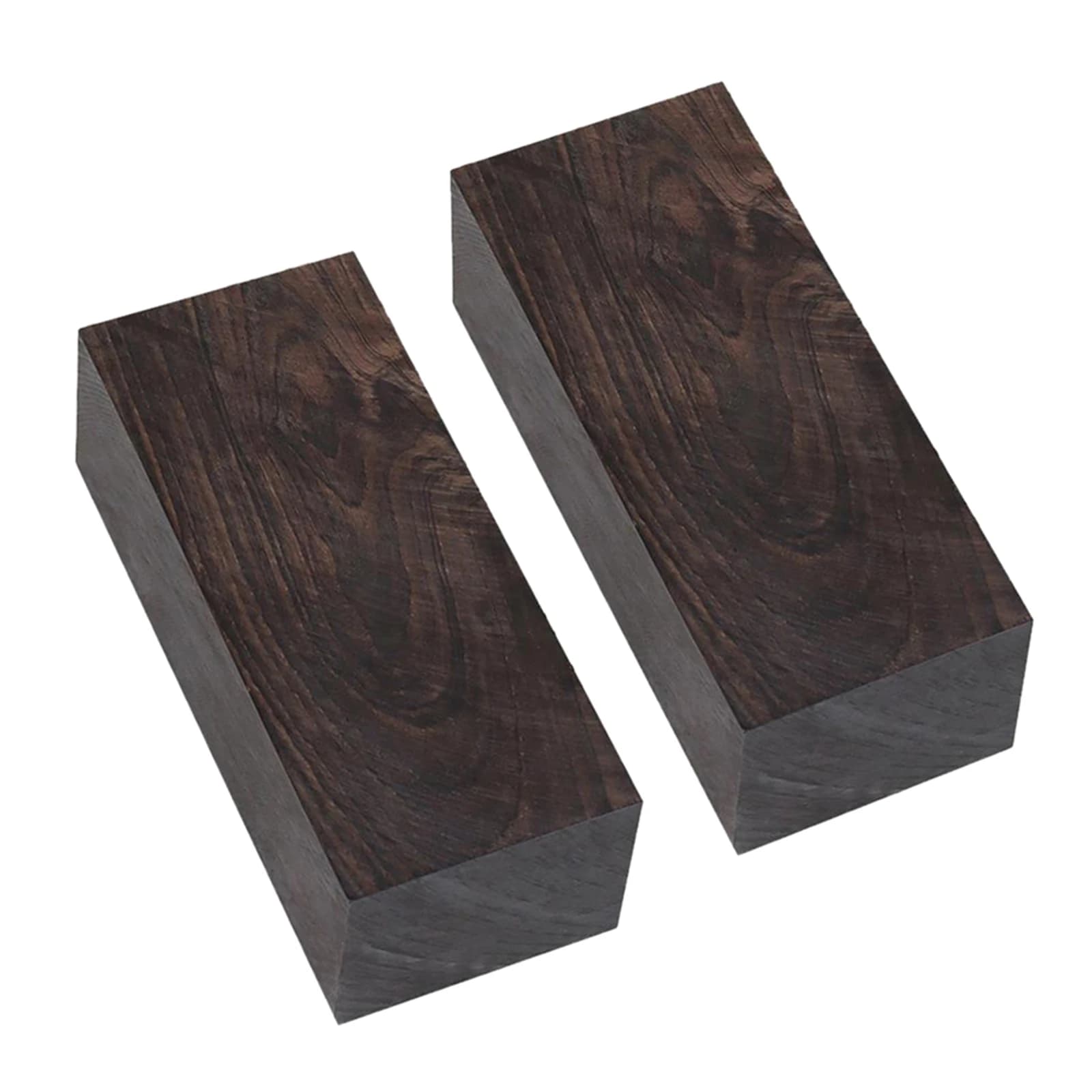 1 pezzo di legno di ebano legno vuoto blocco originale artigianato materiale fai da te manico di coltello vuoto intaglio del legno per strumenti musicali