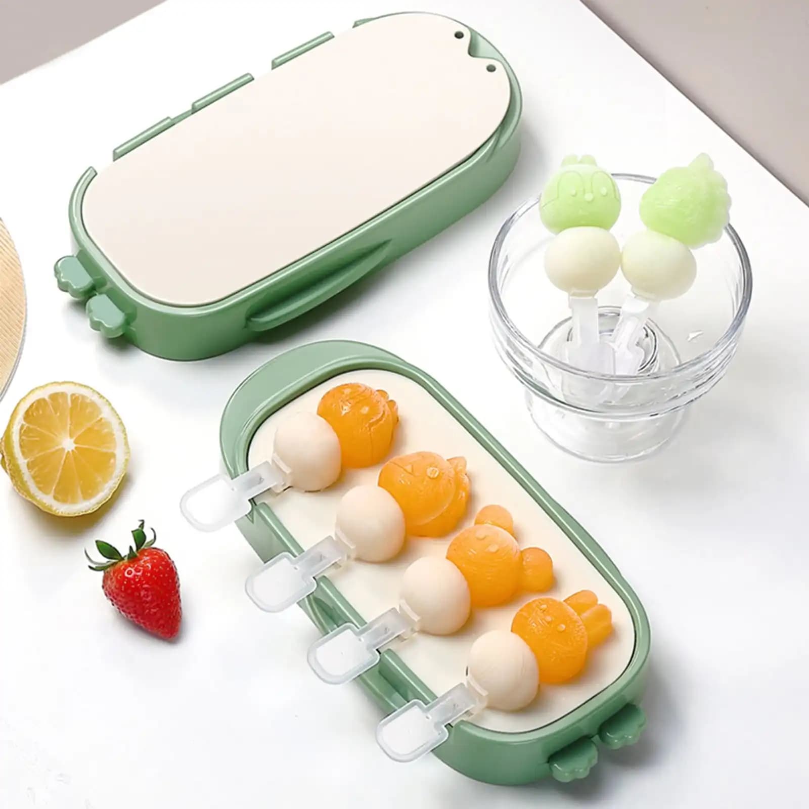Stampo per gelato creativo a forma di cartone animato, simpatico stampo in silicone per ghiaccioli per uso domestico (1 pezzo)