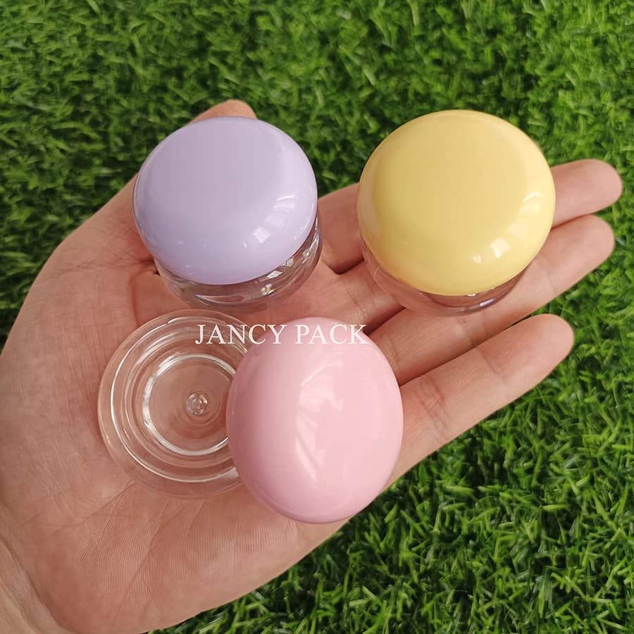 5g pink purple sample cosmetic container vacuum shade balm for lips filling bottle small portable round travel box