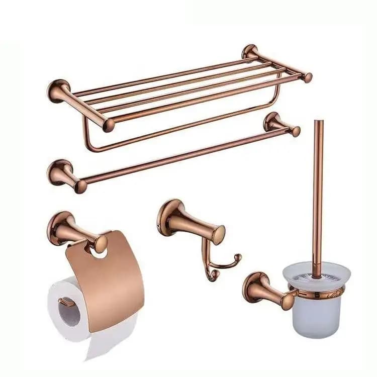 Accessori da bagno all'ingrosso di nuovo stile Spazzola da toilette Porta asciugamani Porta asciugamani di carta Mensola portasciugamani