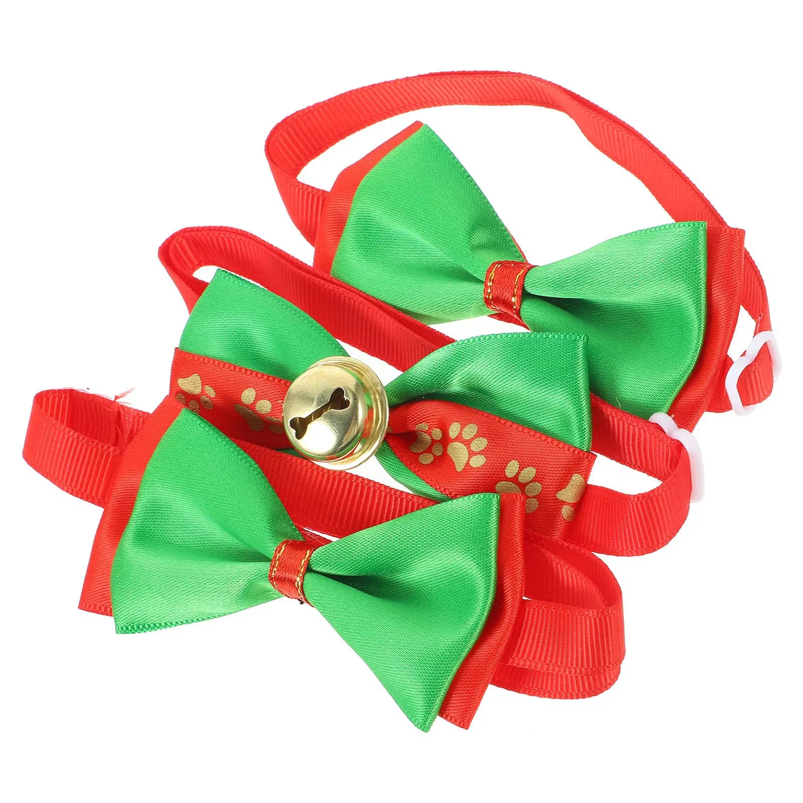 3Pcs Pet Bow Tie Soft Comfortable Material Christmas Dog Cat Collar Adjustable Holiday Party Decoration Trendy Look